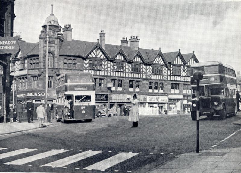 An early zebra crossing, Wigan.