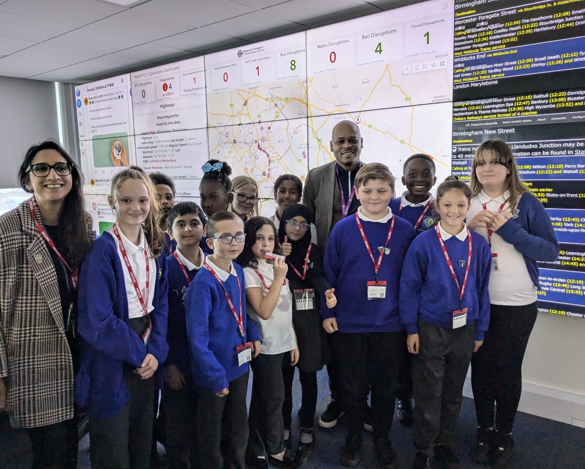 Pupils from Lea Forest Academy with Mark Corbin