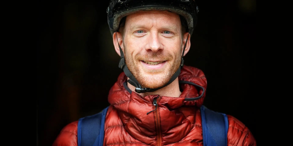 Picture of Ed Clancy wearing a cycling helmet